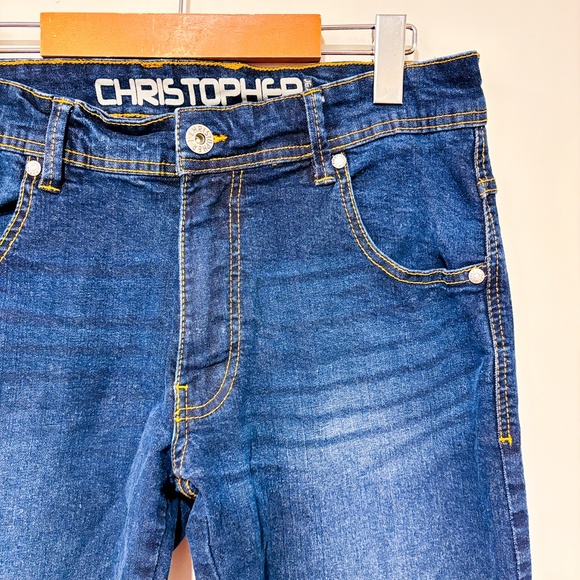 CHRISTOPHER JEANS Dark blue straight leg jeans - Picture 7 of 11